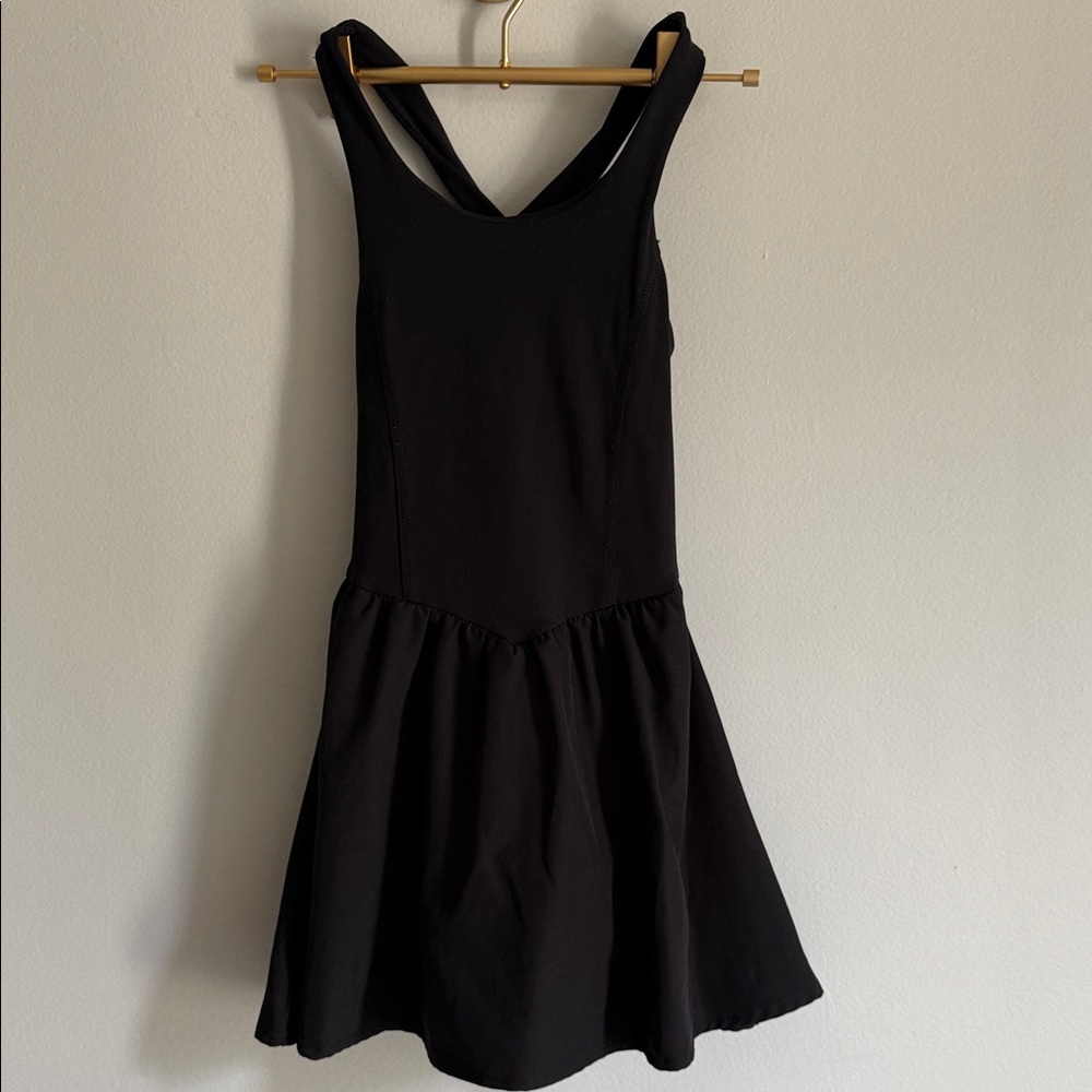 Btween Girls Medium 8 Black Sleeveless Active Dress with inner shorts